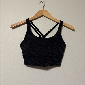 Lululemon new year energy long line Black Camouflage Sports Bra